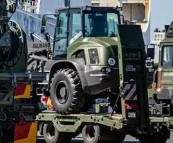 Mecalac-Radlader in Bundeswehrausführung