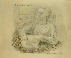 Eine Briefschreibende Frau, 1933