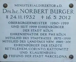 Grabplatte von Norbert Burger