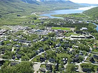 Nordkjosbotn vom Osten während der Nordkjosmesse 2007