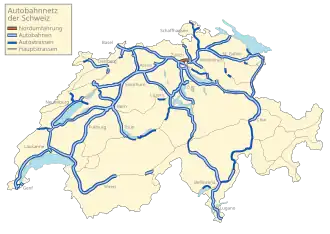 Übersichtskarte Nordumfahrung Zürich