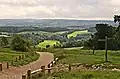 Newlands Corner, Guildford und der Fernwanderweg.