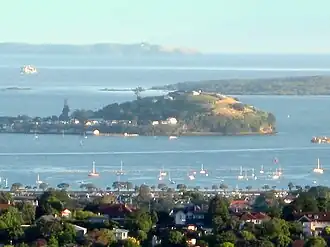 North Head mit Rangitoto Island und dem Hauraki Gulf