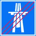 Ende von Autobahn oder Schnellstraße (Version B)