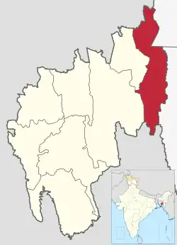 Lagekarte des Distrikts