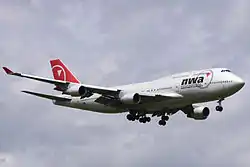 Boeing 747-400 der Northwest Airlines