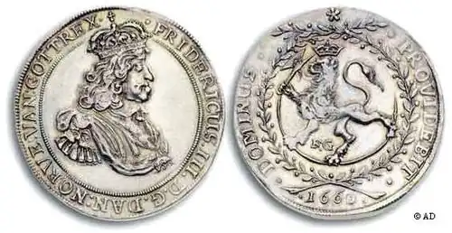 Norwegischer Speciedaler aus den 1660er Jahren.