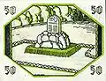 Kriegerdenkmal auf 50&nbsp;Pfg. Notgeldschein 1921