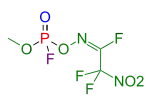 Eine Nervenkampfstoff aus der Nowitschok-Reihe (vereinfachte Strukturformel ohne Berücksichtigung der Stereochemie am Phosphoratom)