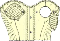 Bustier von 1878, das zum Stillen geöffnet werden konnte