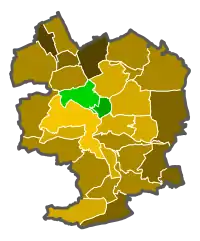(Relative) Stimmenmehrheit nach Ortsteilen im 2. Wahlgang