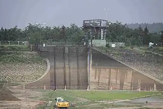 Einlaufbauwerk des Oberbeckens Deckersberg