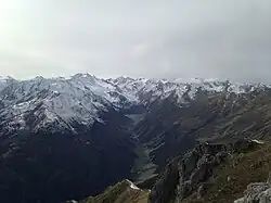 Blick vom Hohen Burgstall in das Oberbergtal