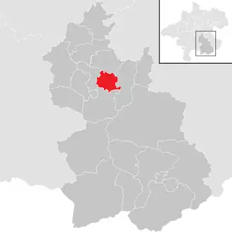 Lage der Gemeinde Oberschlierbach im Bezirk Kirchdorf (anklickbare Karte)