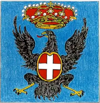 Oberstenfahne[A 10] der Schweizer&nbsp;Regimenter im Dienste des Hauses Savoyen