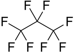 Strukturformel von Octafluorpropan