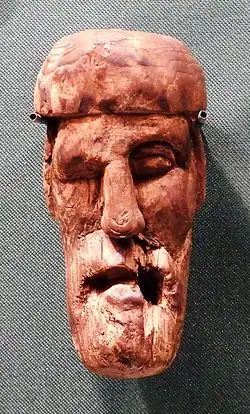 Odinskopf aus Holz, ca. 12./13. Jh. n. Chr.