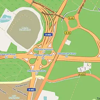 Übersichtskarte Offenbacher Kreuz