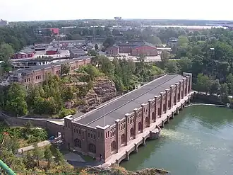 Blick auf das Kraftwerk vom Kopparklinten