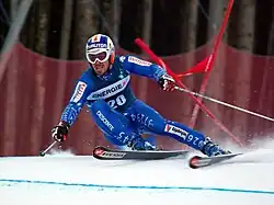 Olivier Brand im EC-Riesenslalom von Hinterstoder im Januar 2008