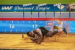 Omar Craddock Rang zehn mit 16,40&nbsp;m