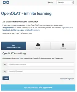 OpenOLAT Login Seite