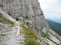Bunkeranlage am Kreuzbergpass in Comelico Superiore