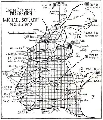 Operation Michael in der deutschen Frühjahrsoffensive (Kaiserschlacht) 1918