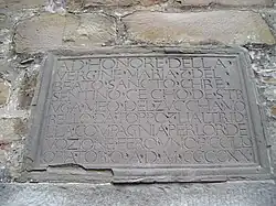 Inschrift zum Umbau des Oratoriums 1507