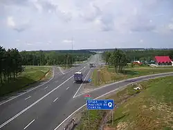Kreuzung E&nbsp;30/E&nbsp;95 bei Orscha, 500&nbsp;km westl. von Moskau