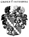 Gemehrtes Wappen der Graven von Ortenburg nach Siebmacher, 1772