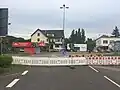 Ortsausgang Richtung Rosbruck in Frankreich, Sperrung wegen Corona (Mai 2020)