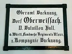Dorf Oberweissach
