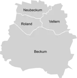 Stadtteile von Beckum