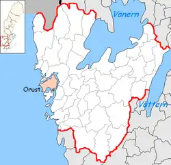 Lage der Gemeinde Orust