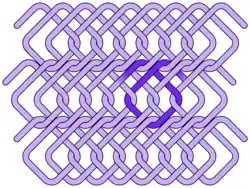 Nadelbindung (Oslo-Stich, ein 3-Schlingen-Stich)