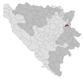 Lage der Gemeinde Osmaci in Bosnien und Herzegowina (anklickbare Karte)