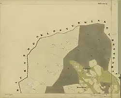 Osterwitz: Talschluss des Rettenbachtales mit den ehemaligen Bauernhöfen vlg. Nigeljosel und Blasefranzen (Stoff)