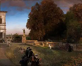 Im Park der Villa Borghese (Oswald Achenbach)