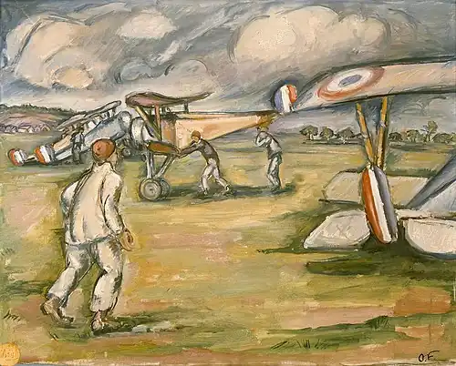 Annamites dans un camp d'aviation (1917)