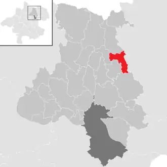 Lage der Gemeinde Ottenschlag im Mühlkreis im Bezirk Urfahr-Umgebung (anklickbare Karte)