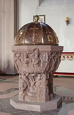 St. Amandus Taufstein (um 1500)