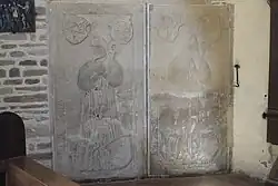Epitaphien für die Äbtissinnen Verena Degelin von Wangen (†&nbsp;1551) und Elisabeth Degelin von Wangen (†&nbsp;1567)