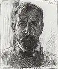 Selbstbildnis, Bleistift 1917