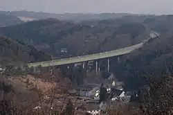 Streckenführung im Bergischen Land bei Overath