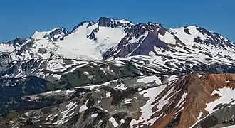 Das Overlord-Massiv vom Whistler Mountain aus