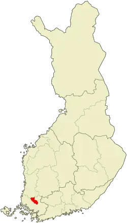 Lage von Pöytyä in Finnland
