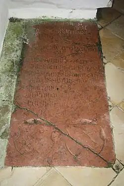 Rotmarmor-Grabstein von 1548