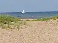 Blick über den See vom East Tawas State Park an der Spitze der Saginaw Bay aus