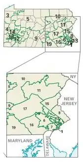 Pennsylvania: Kongress-Wahlkreise
